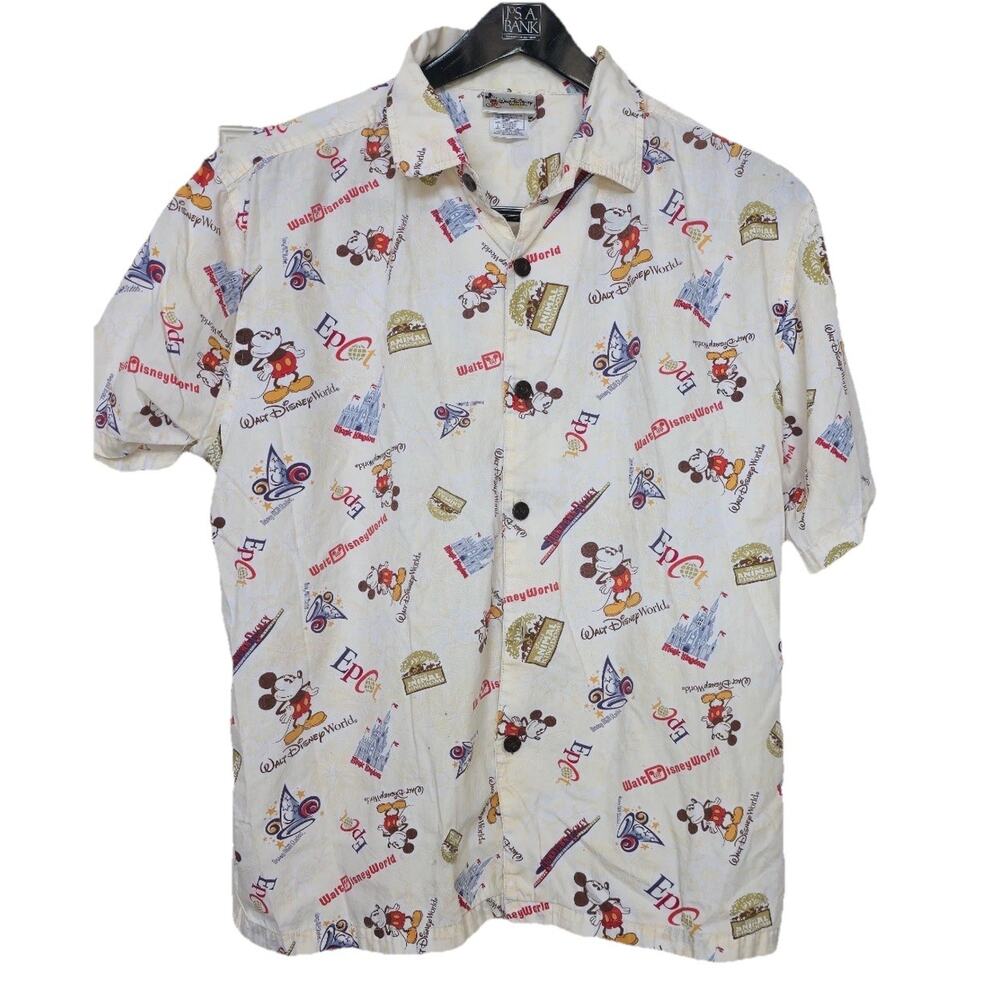 Walt Disney World Parks Vintage Hawaiian Mickahuna Shirt‎ Downtown MGM Studios